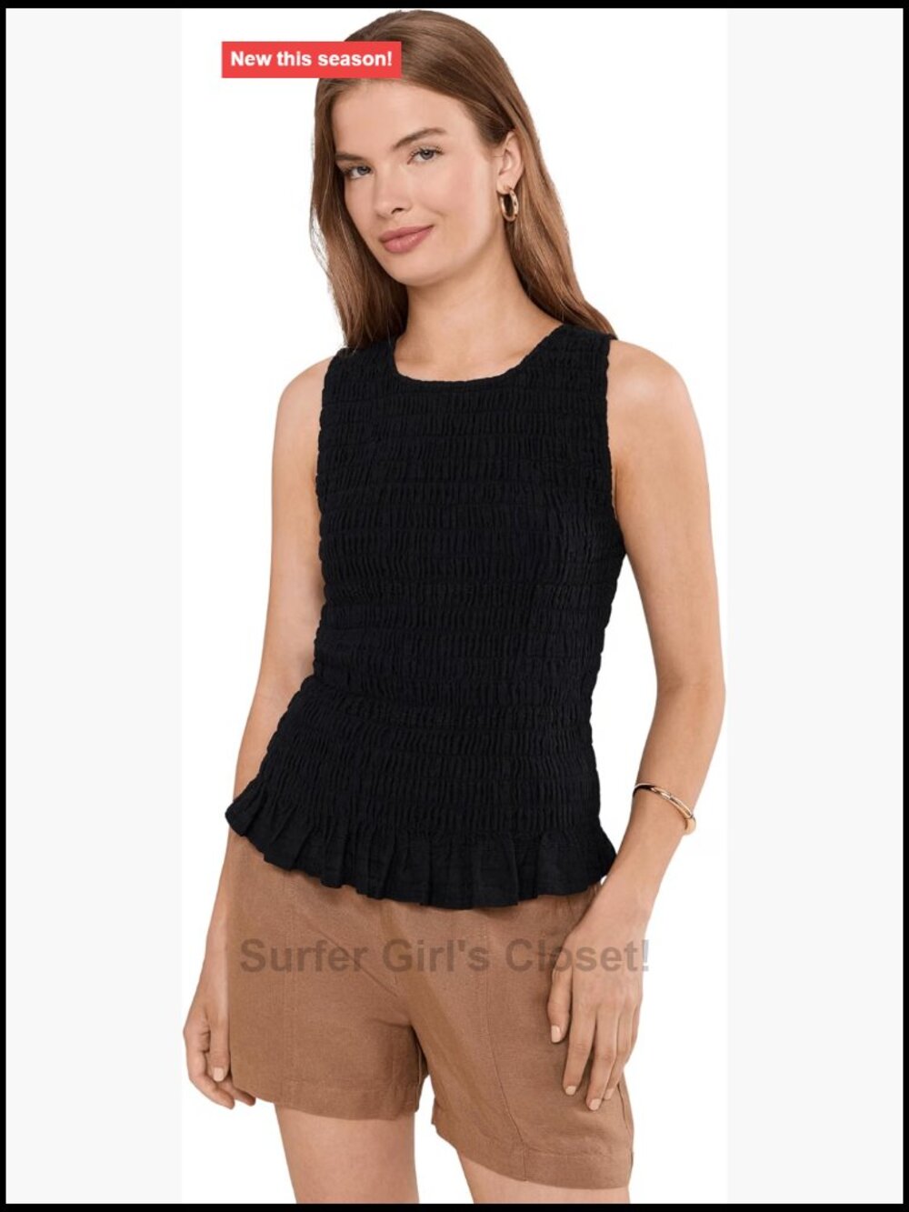 Michael Stars Carolina Smocked Tank